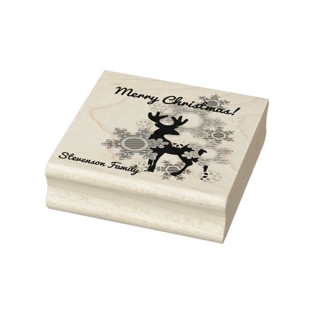 Merry Christmas, Christmas Rubber Stamp (Stamp)