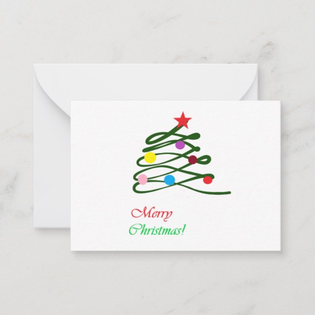 Merry Christmas Christmas tree  Card (Front)