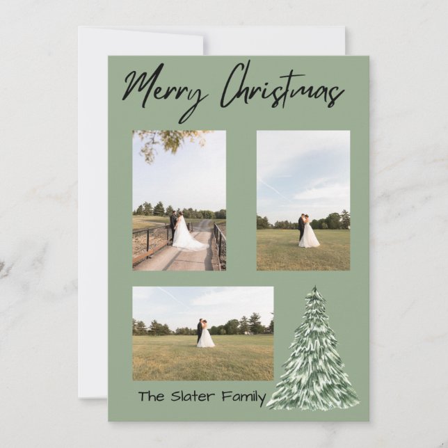 Merry Christmas Christmas Tree Card (Front)