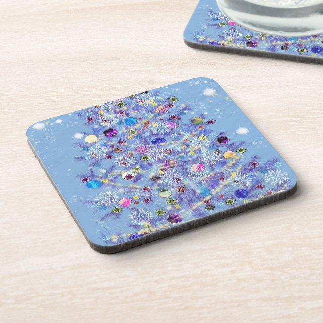 Merry Christmas - Christmas Tree Coaster (Left Side)