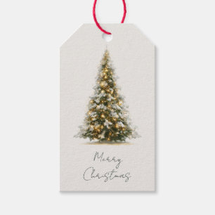 Merry Christmas Christmas Tree Gift Tag