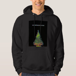 Merry Christmas - Christmas Tree Glitch Hoodie