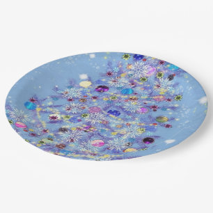 Merry Christmas - Christmas Tree Paper Plate