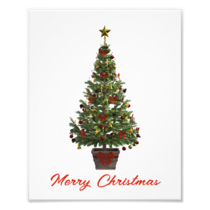 Merry Christmas. Christmas Tree Photo Print
