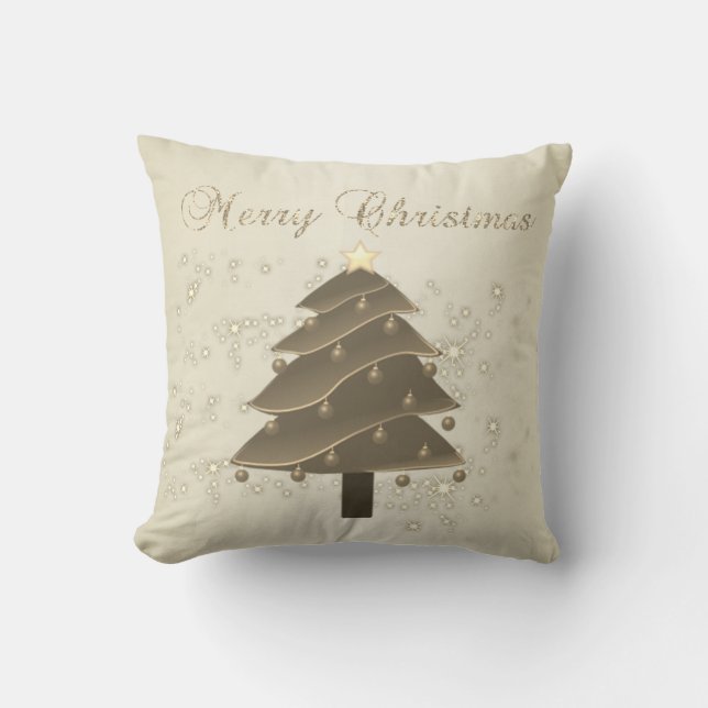 Merry Christmas,Christmas Tree,Sparkles Cushion (Front)