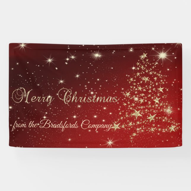 Merry Christmas ,ChristmasTree,Red,Company Banner (Horizontal)