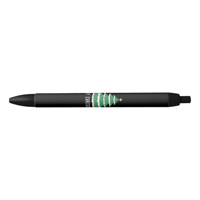 Merry Christmas Classic Black Ink Pen (Front)