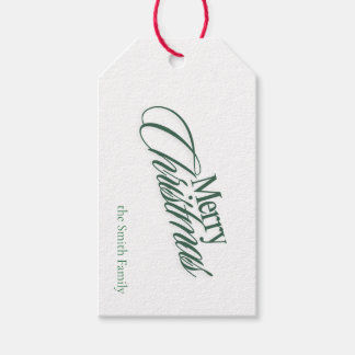 Merry Christmas Classic Design Family Gift Tag