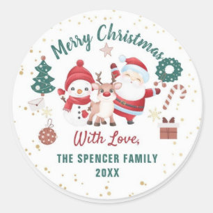 Merry Christmas Classic Festive Stickers