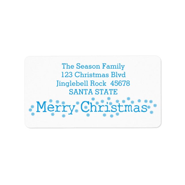 Merry Christmas Classic Label (Front)