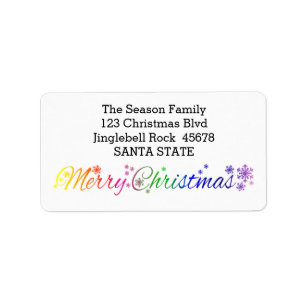 Merry Christmas Classic Label
