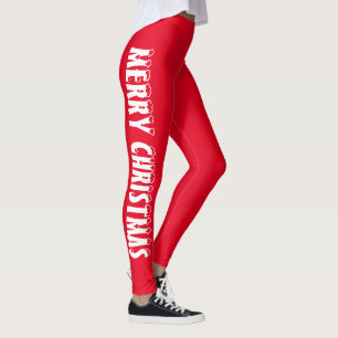 Merry Christmas Classic red Leggings