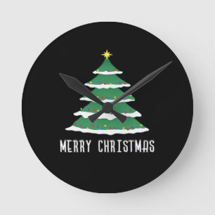 Merry Christmas Classic Round Clock