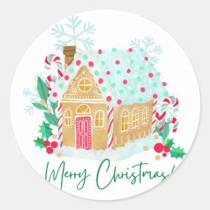 Merry Christmas Classic Round Sticker