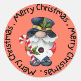 Merry Christmas Classic Round Sticker