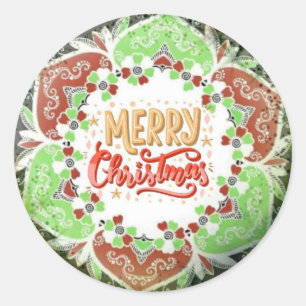 Merry Christmas  Classic Round Sticker