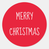 Merry Christmas Classic Round Sticker