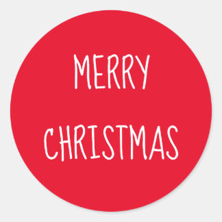 Merry Christmas Classic Round Sticker