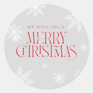 Merry Christmas Classic Round Sticker