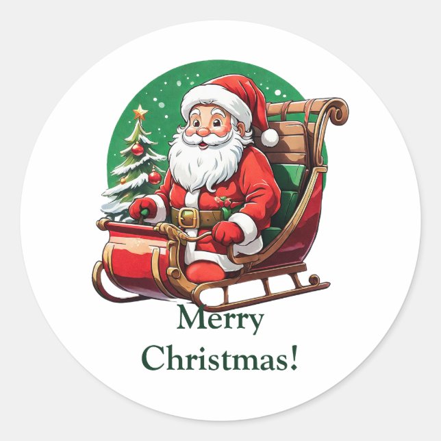 Merry Christmas! Classic Round Sticker (Front)