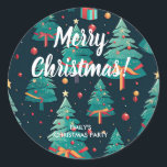 Merry Christmas Classic Round Sticker<br><div class="desc">Merry Christmas Classic Round Sticker</div>