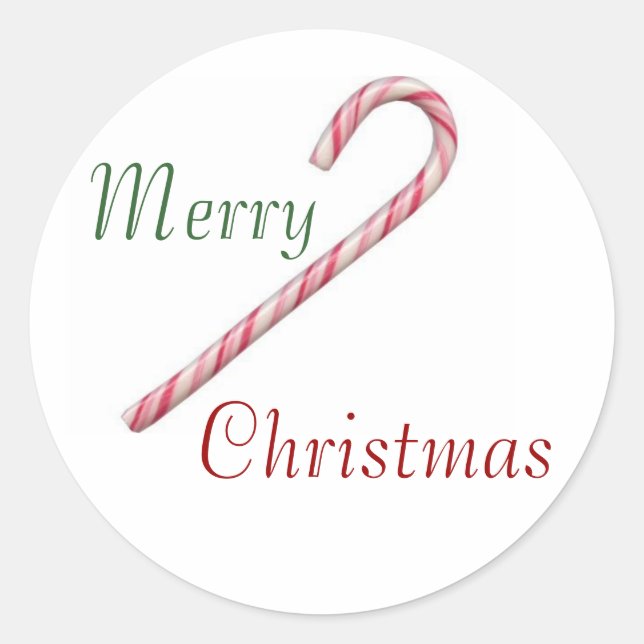 Merry Christmas Classic Round Sticker (Front)