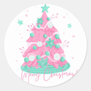 Merry Christmas    Classic Round Sticker