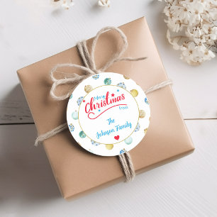 Merry Christmas  Classic Round Sticker