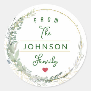 Merry Christmas Classic Round Sticker