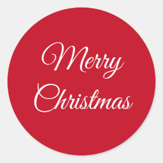 Merry Christmas Classic Round Sticker