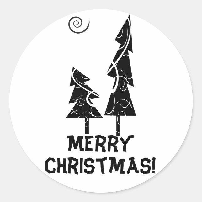 Merry Christmas! Classic Round Sticker (Front)