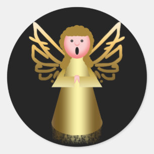 Merry Christmas Classic Round Sticker