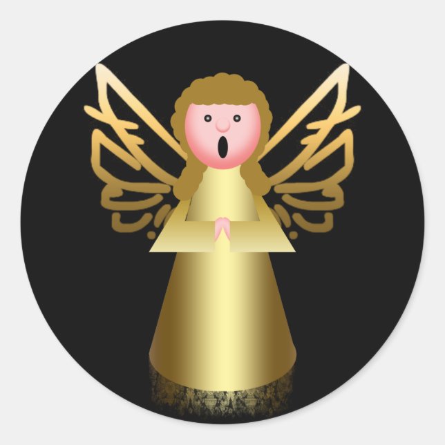 Merry Christmas Classic Round Sticker (Front)