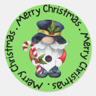 Merry Christmas Classic Round Sticker