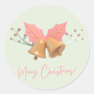 Merry Christmas Classic Round Sticker