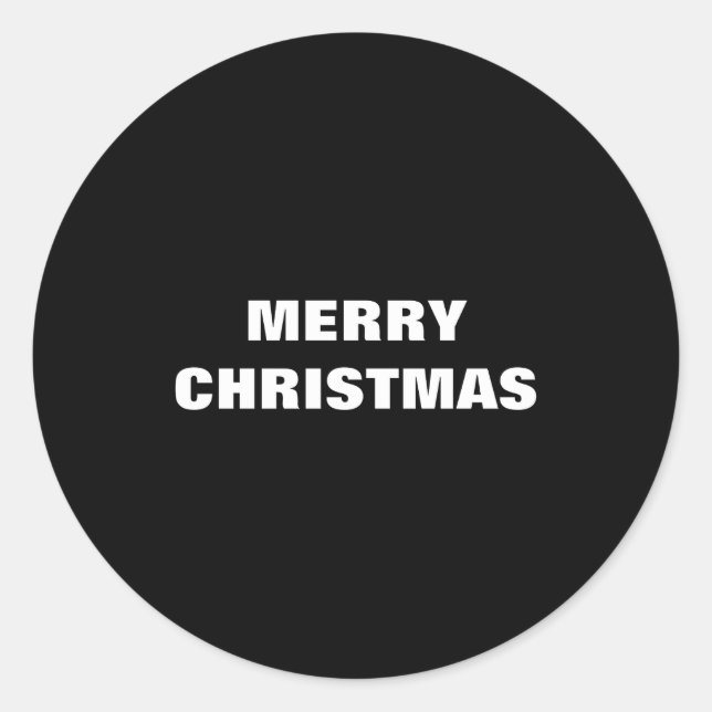 Merry Christmas  Classic Round Sticker (Front)