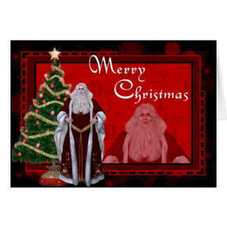 Merry Christmas Classic Santa Designed Card