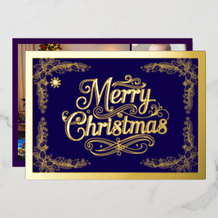 Merry Christmas Classic Script Purple