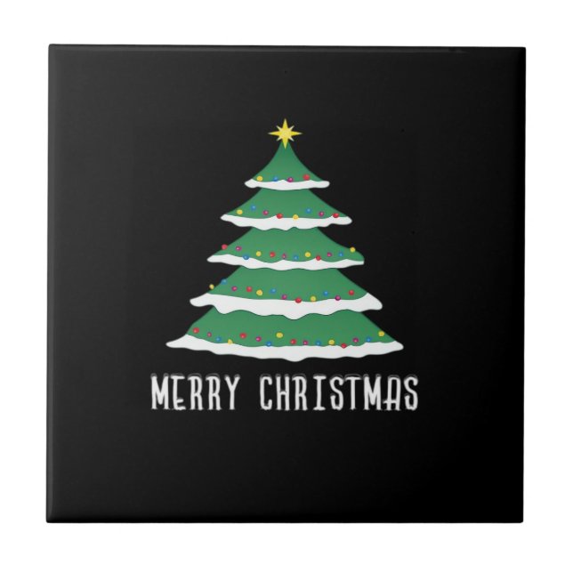 Merry Christmas Classic Tile (Front)
