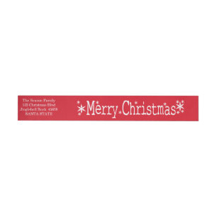 Merry Christmas Classic Wraparound Address Label