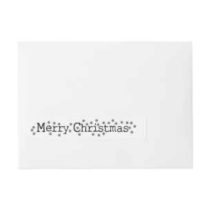 Merry Christmas Classic Wraparound Address Label