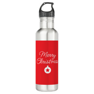 Merry Christmas Classical Unique Minimalist Plain 710 Ml Water Bottle