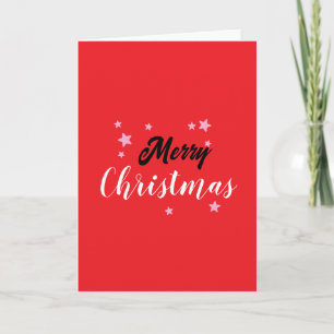 Merry Christmas Classical Unique Minimalist Plain Card
