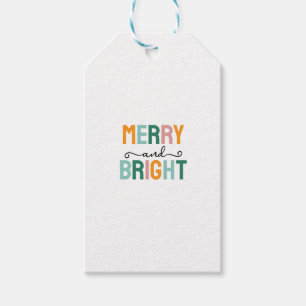Merry Christmas Classical Unique Minimalist Plain Gift Tags