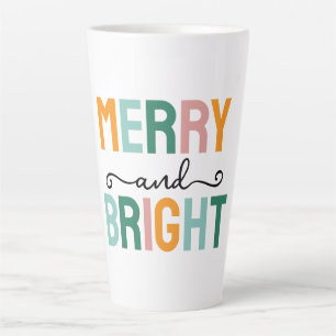 Merry Christmas Classical Unique Minimalist Plain Latte Mug