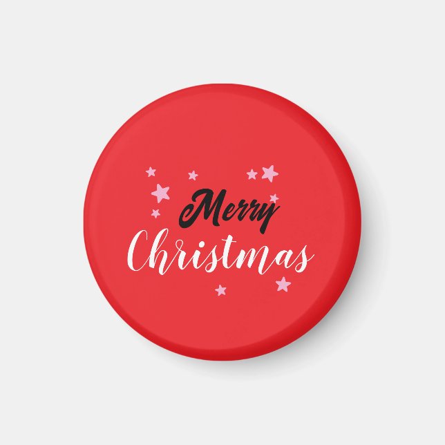 Merry Christmas Classical Unique Minimalist Plain Magnet (Front)