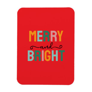 Merry Christmas Classical Unique Minimalist Plain Magnet