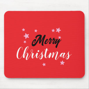 Merry Christmas Classical Unique Minimalist Plain Mouse Pad