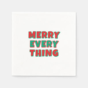 Merry Christmas Classical Unique Minimalist Plain Napkin