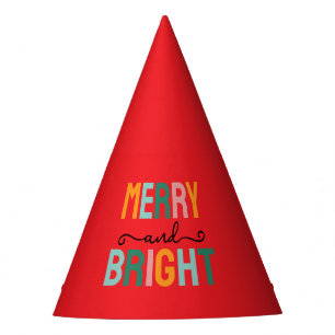 Merry Christmas Classical Unique Minimalist Plain Party Hat